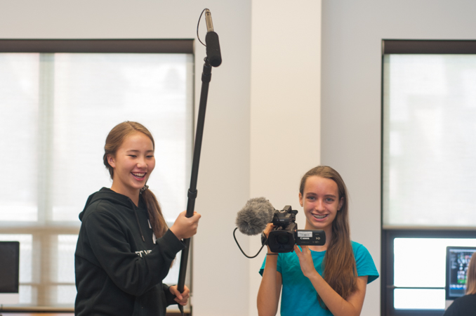 Students learn how to operate video and audio equipment, and have the opportunity to be both cast and crew!