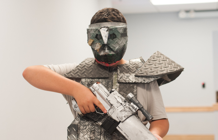 This student designed and handmade his own costume.