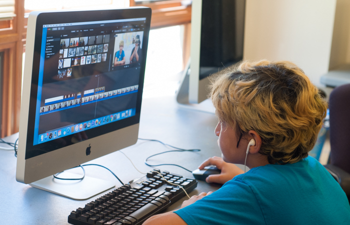 Using Final Cut, students edit their videos before uploading them to Vimeo.